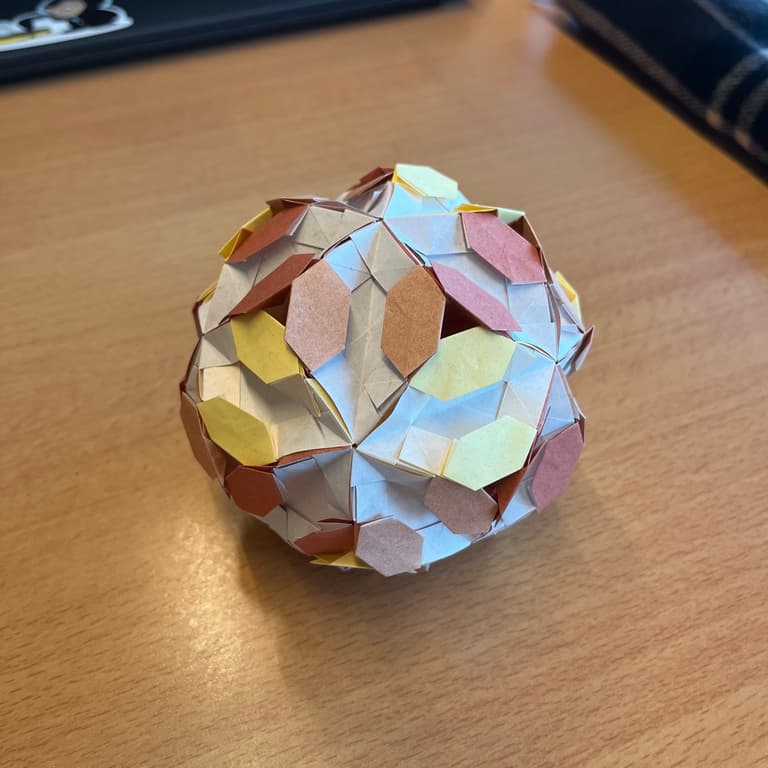 Brown colored kusudama ball