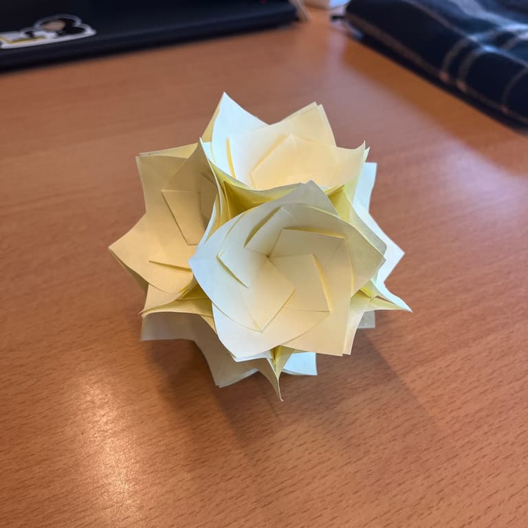 yellow colored flower kusudama ball