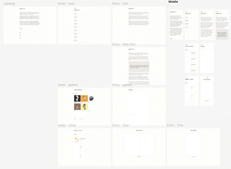 screenshot of mockups