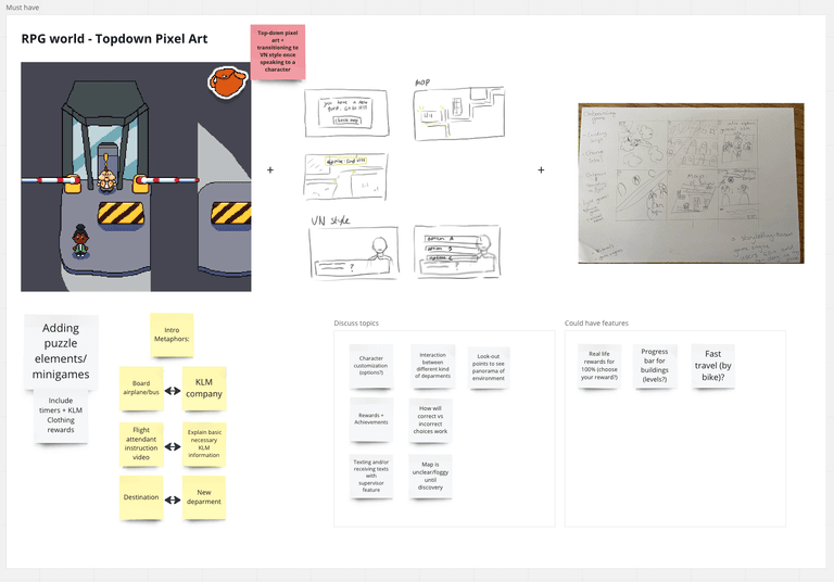 screenshot of ideation board